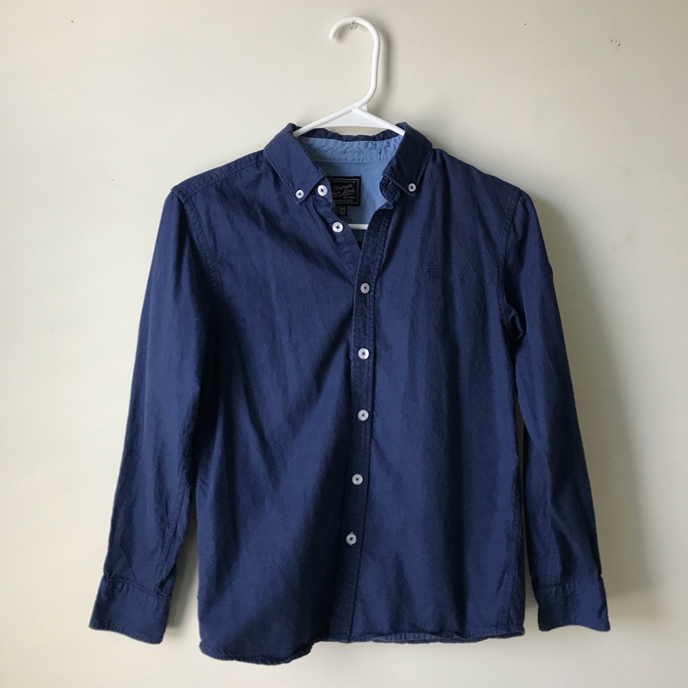 Navy blue boys button up